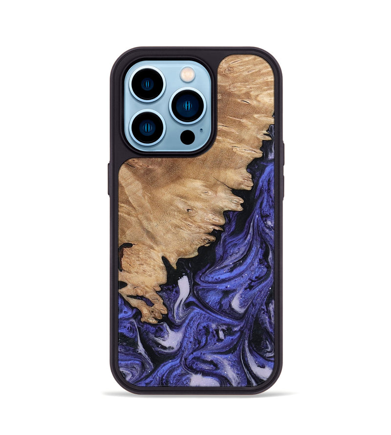iPhone 14 Pro Wood Phone Case - Tamra (Purple, 794096)