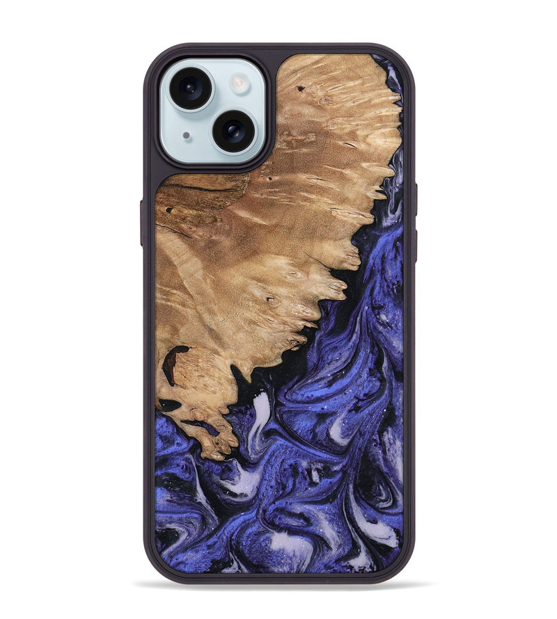 iPhone 15 Plus Wood Phone Case - Tamra (Purple, 794096)