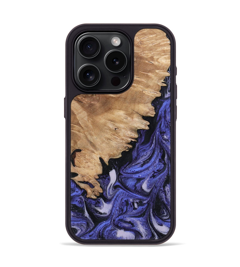 iPhone 15 Pro Wood Phone Case - Tamra (Purple, 794096)
