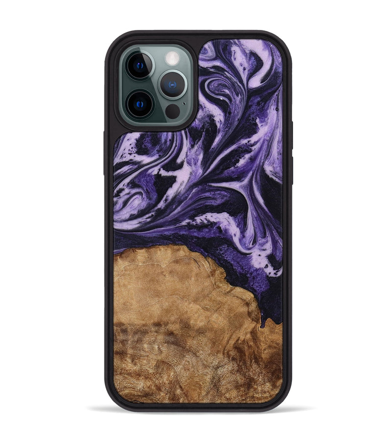 iPhone 12 Pro Max Wood Phone Case - Isom (Purple, 794101)