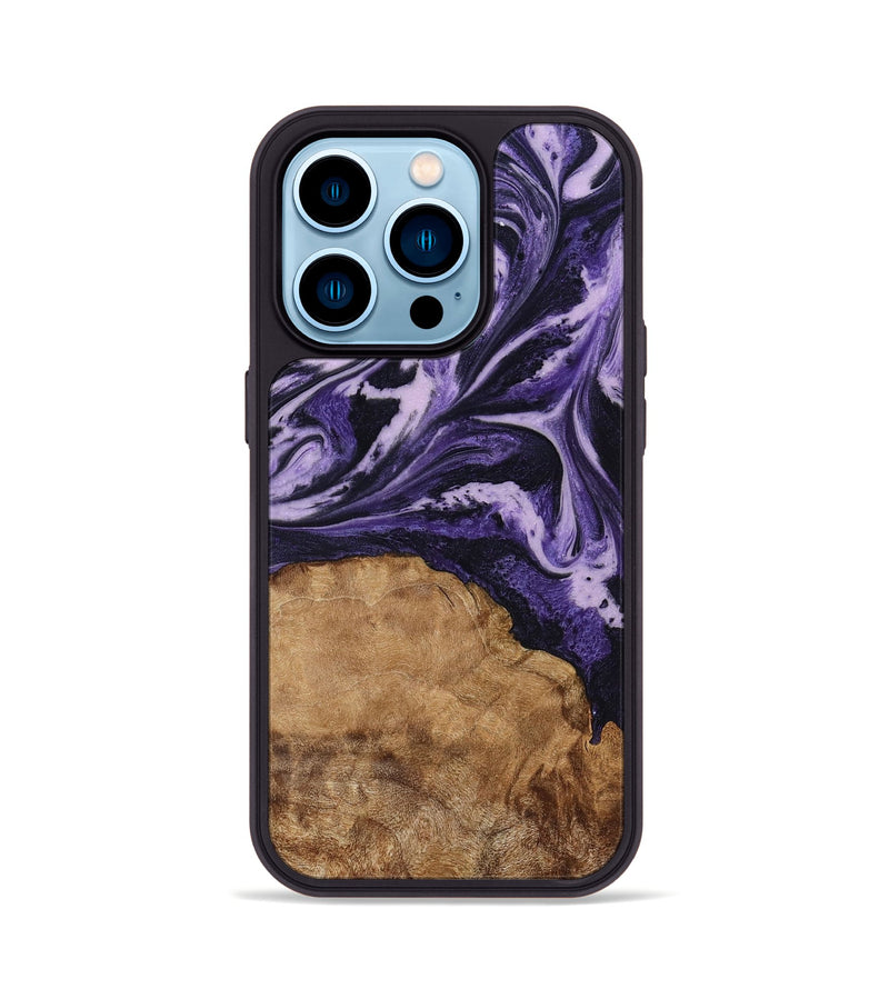 iPhone 14 Pro Wood Phone Case - Isom (Purple, 794101)