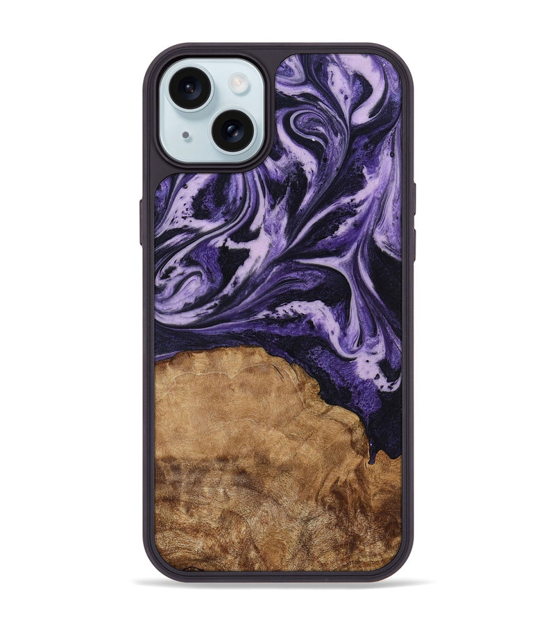 iPhone 15 Plus Wood Phone Case - Isom (Purple, 794101)