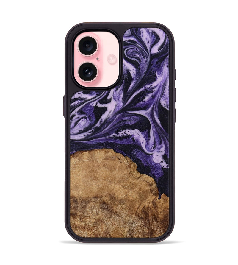iPhone 16 Wood Phone Case - Isom (Purple, 794101)