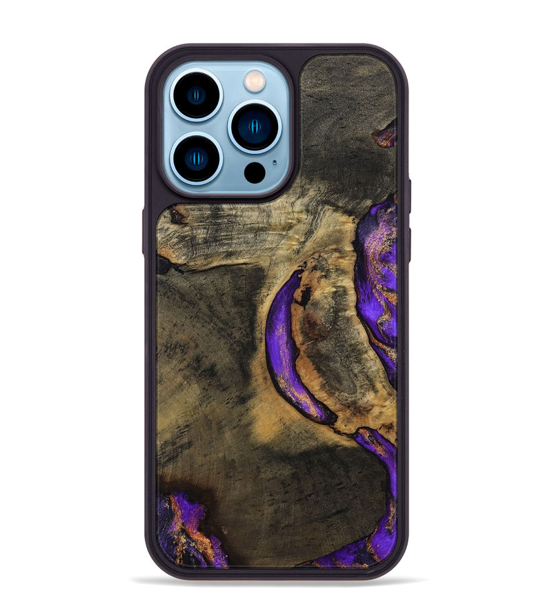 iPhone 14 Pro Max Wood Phone Case - Callan (Purple, 794102)