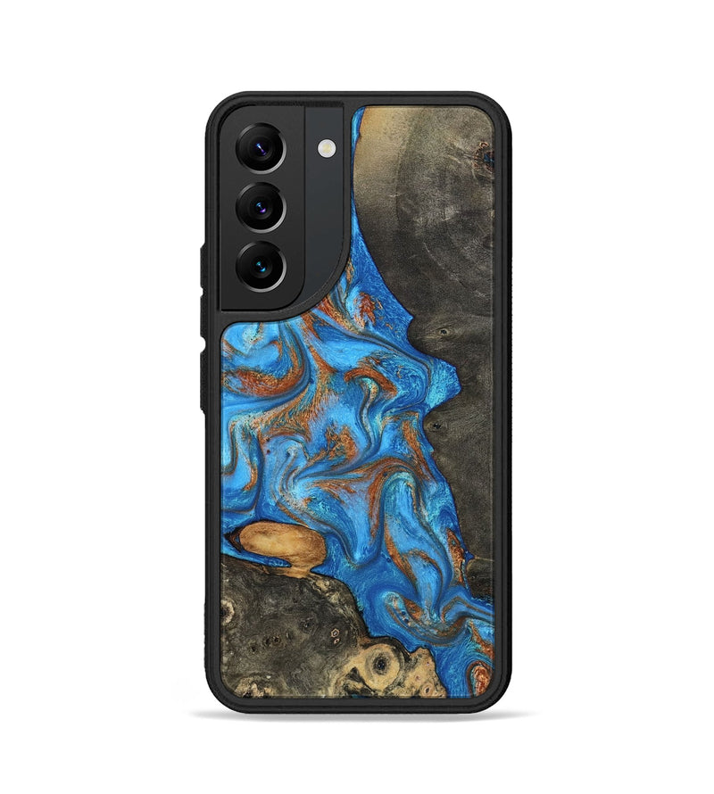 Galaxy S22 Wood Phone Case - Lakelyn (Teal & Gold, 794114)