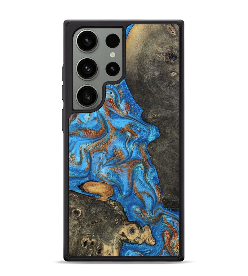 Galaxy S24 Ultra Wood Phone Case - Lakelyn (Teal & Gold, 794114)