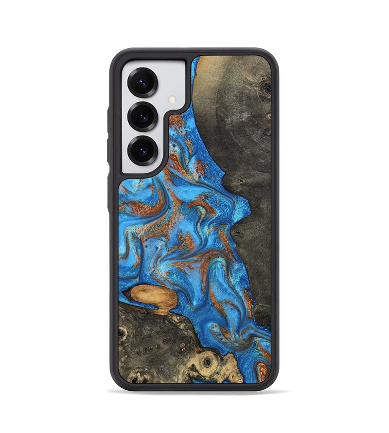 Galaxy S25 Wood Phone Case - Lakelyn (Teal & Gold, 794114)