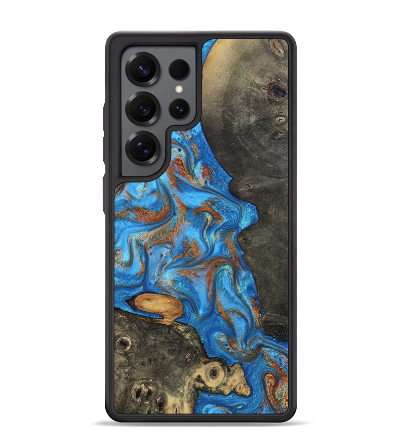 Galaxy S25 Ultra Wood Phone Case - Lakelyn (Teal & Gold, 794114)