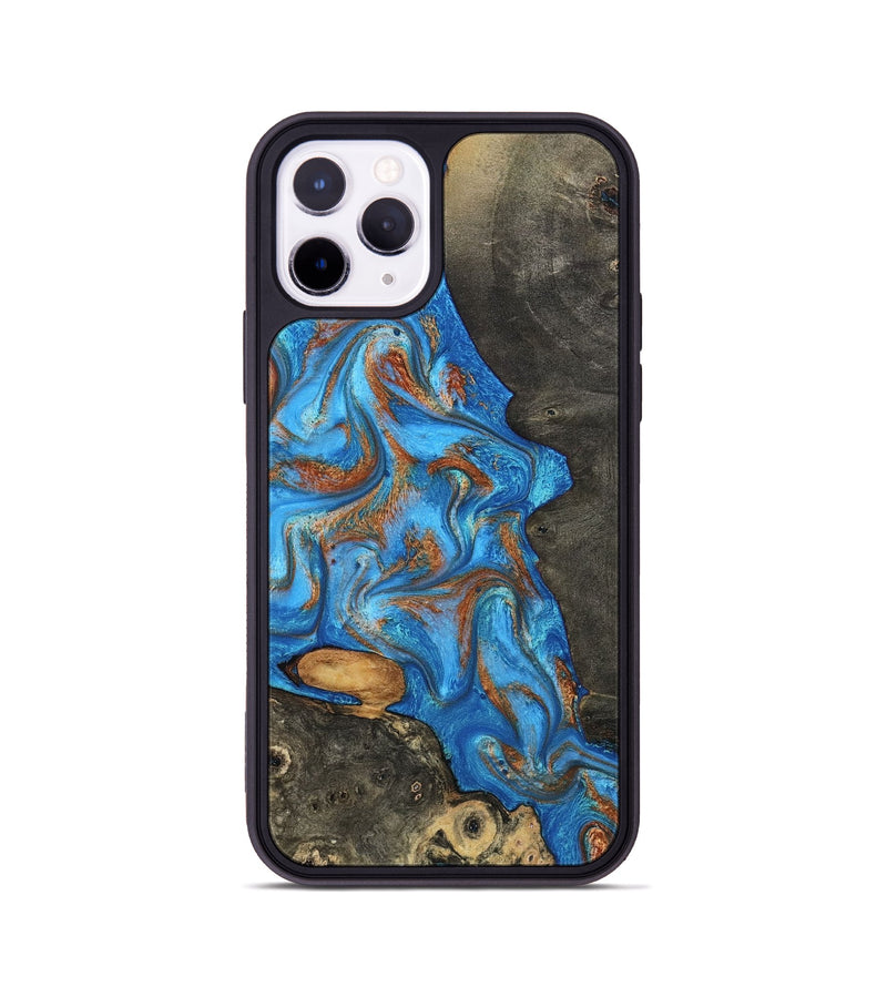 iPhone 11 Pro Wood Phone Case - Lakelyn (Teal & Gold, 794114)
