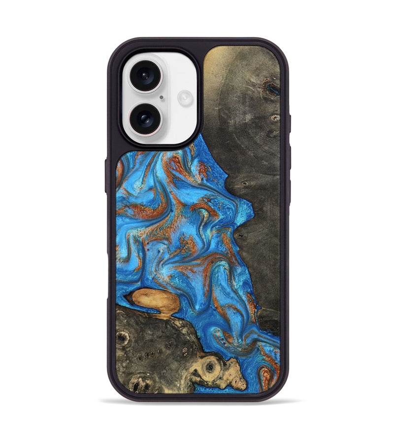 iPhone 17 Wood Phone Case - Lakelyn (Teal & Gold, 794114)