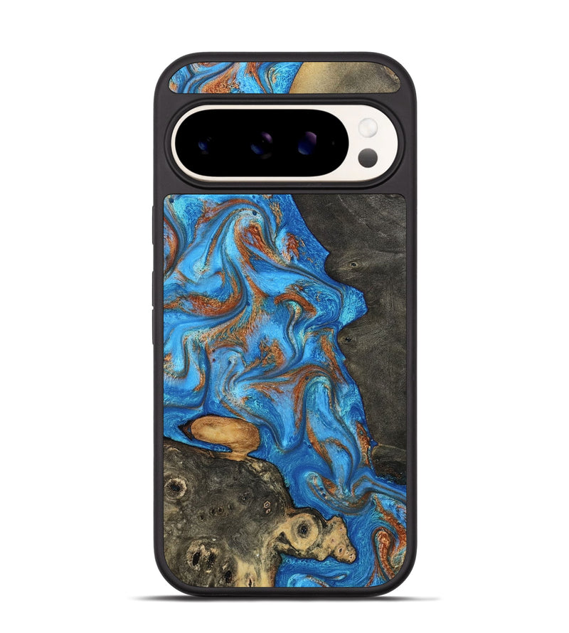Pixel 9 Pro Wood Phone Case - Lakelyn (Teal & Gold, 794114)