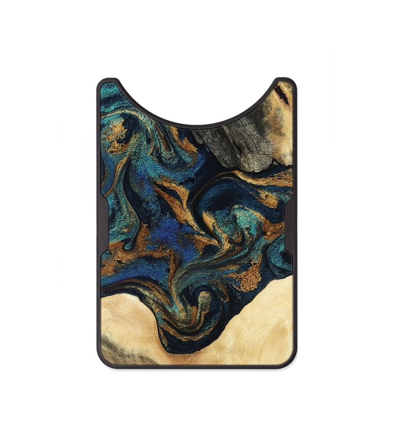 Alloy Wood Wallet - Joey (Teal & Gold, 794117)