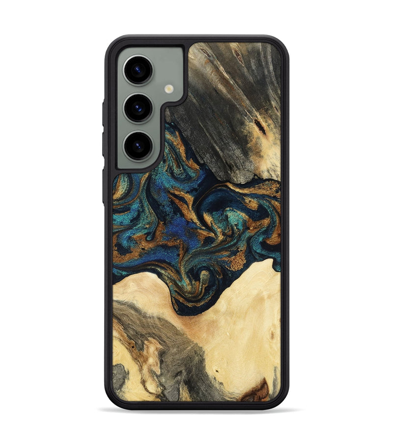 Galaxy S24 Plus Wood Phone Case - Joey (Teal & Gold, 794117)