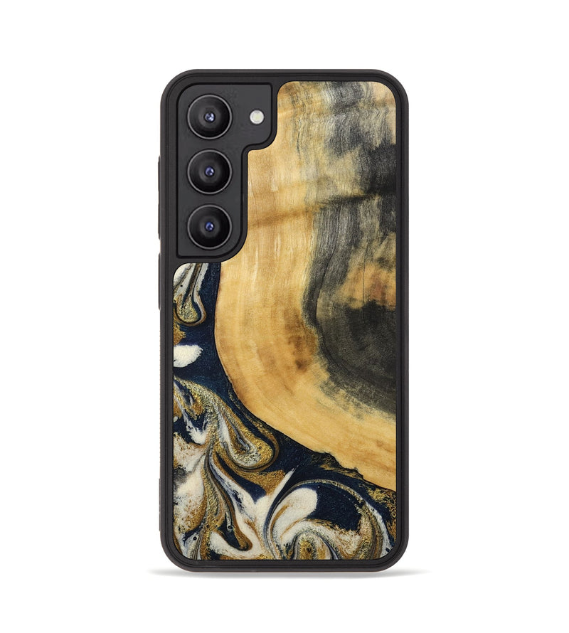 Galaxy S23 Wood Phone Case - Bertie (Teal & Gold, 794118)
