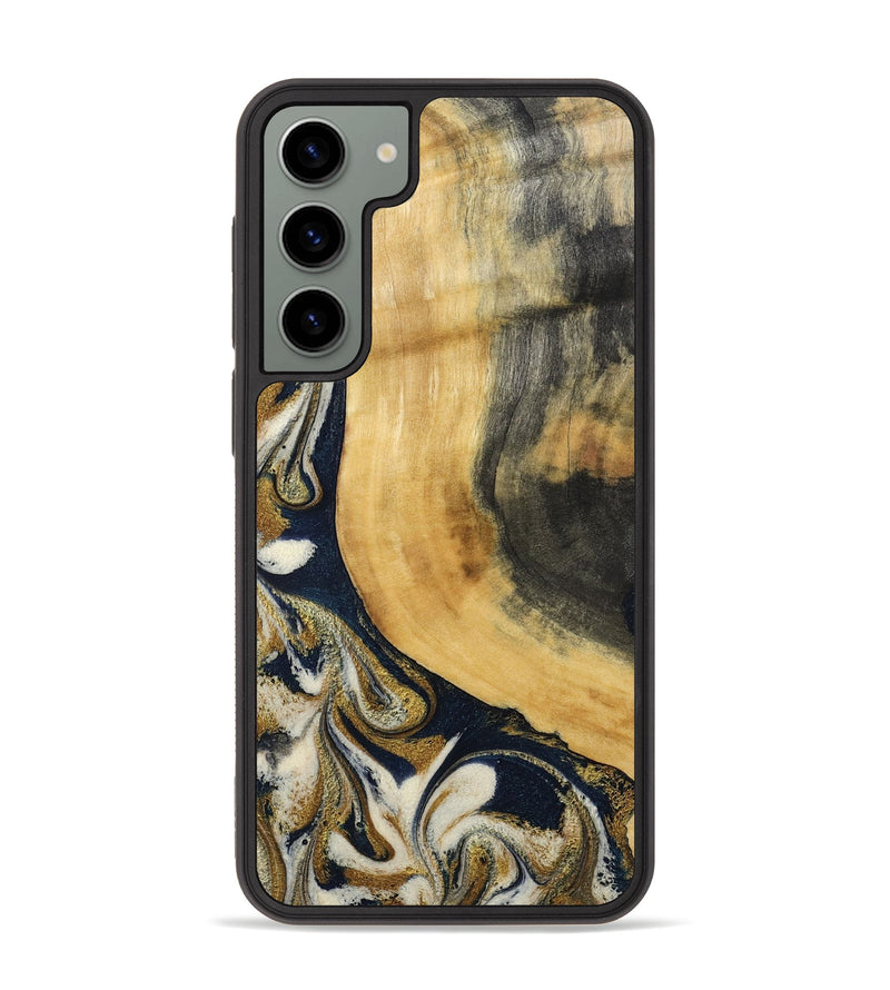 Galaxy S23 Plus Wood Phone Case - Bertie (Teal & Gold, 794118)