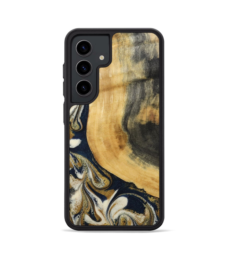 Galaxy S24 Wood Phone Case - Bertie (Teal & Gold, 794118)