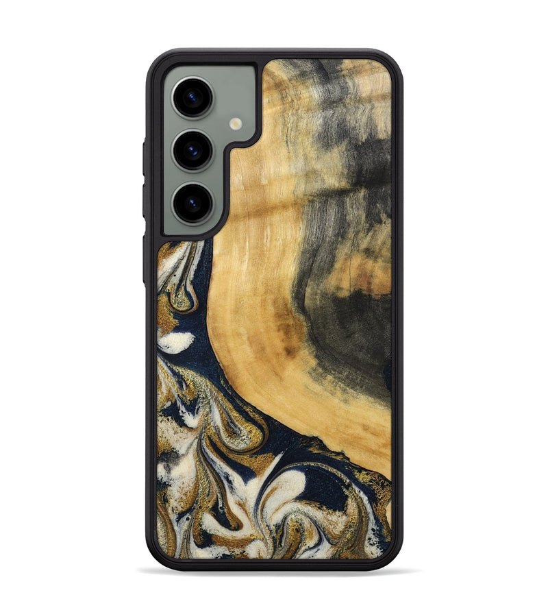 Galaxy S24 Plus Wood Phone Case - Bertie (Teal & Gold, 794118)