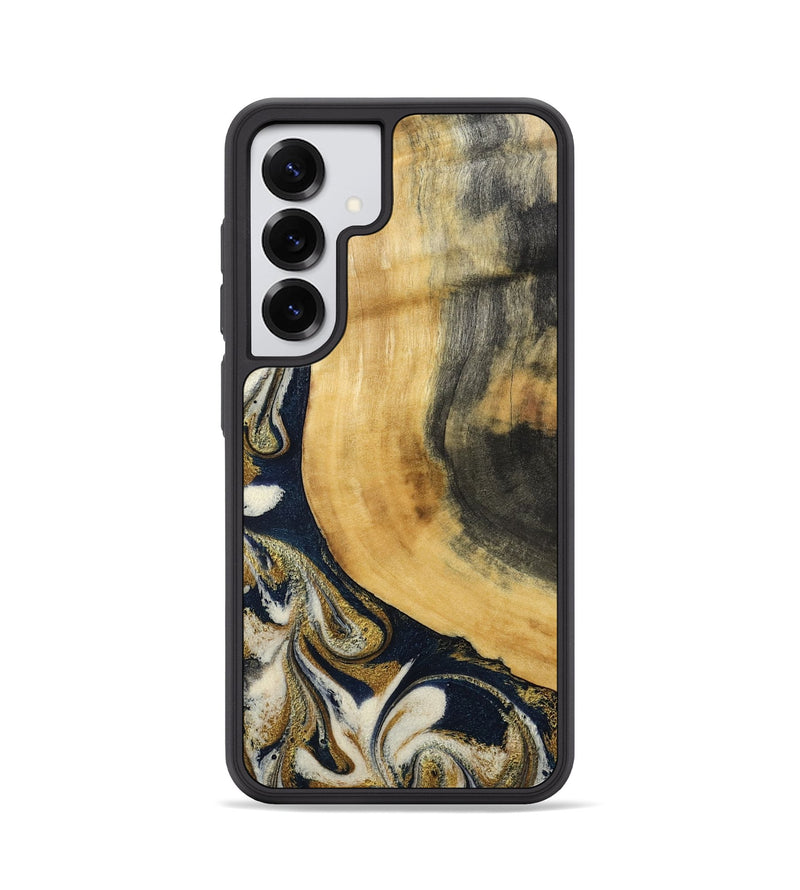 Galaxy S25 Wood Phone Case - Bertie (Teal & Gold, 794118)