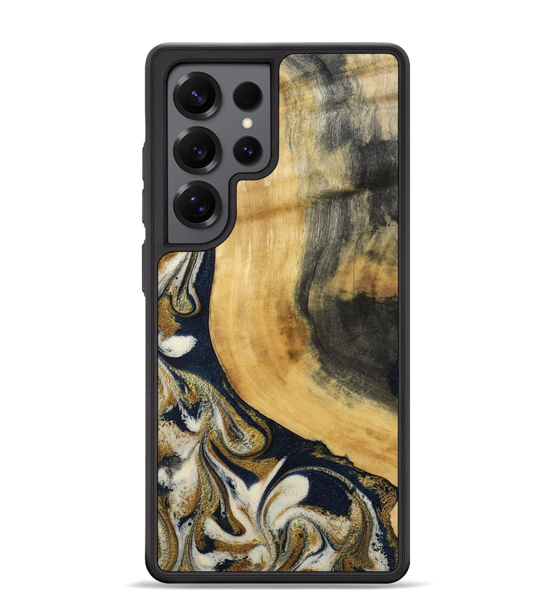 Galaxy S25 Ultra Wood Phone Case - Bertie (Teal & Gold, 794118)