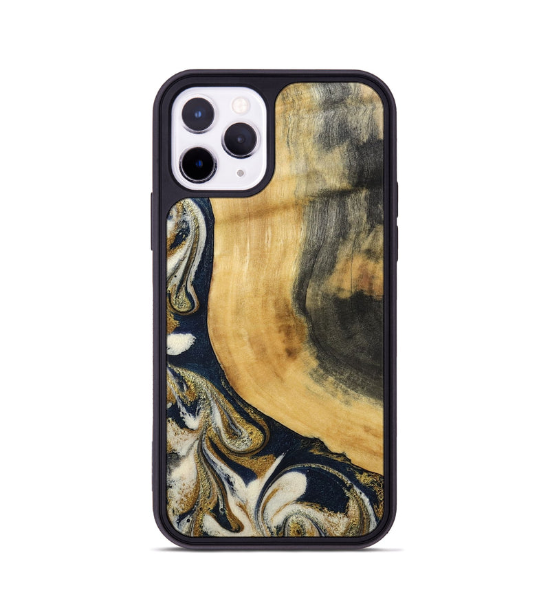 iPhone 11 Pro Wood Phone Case - Bertie (Teal & Gold, 794118)