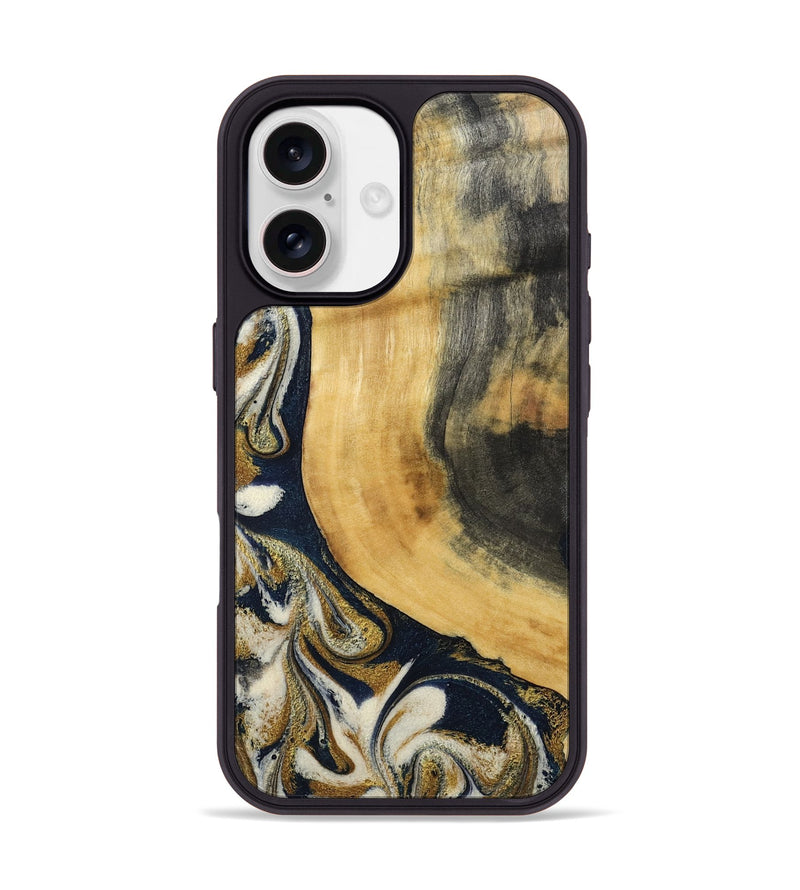 iPhone 17 Wood Phone Case - Bertie (Teal & Gold, 794118)