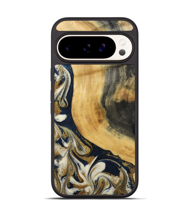 Pixel 9 Wood Phone Case - Bertie (Teal & Gold, 794118)
