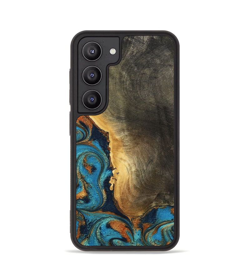 Galaxy S23 Wood Phone Case - Gust (Teal & Gold, 794121)