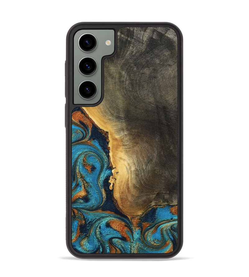 Galaxy S23 Plus Wood Phone Case - Gust (Teal & Gold, 794121)