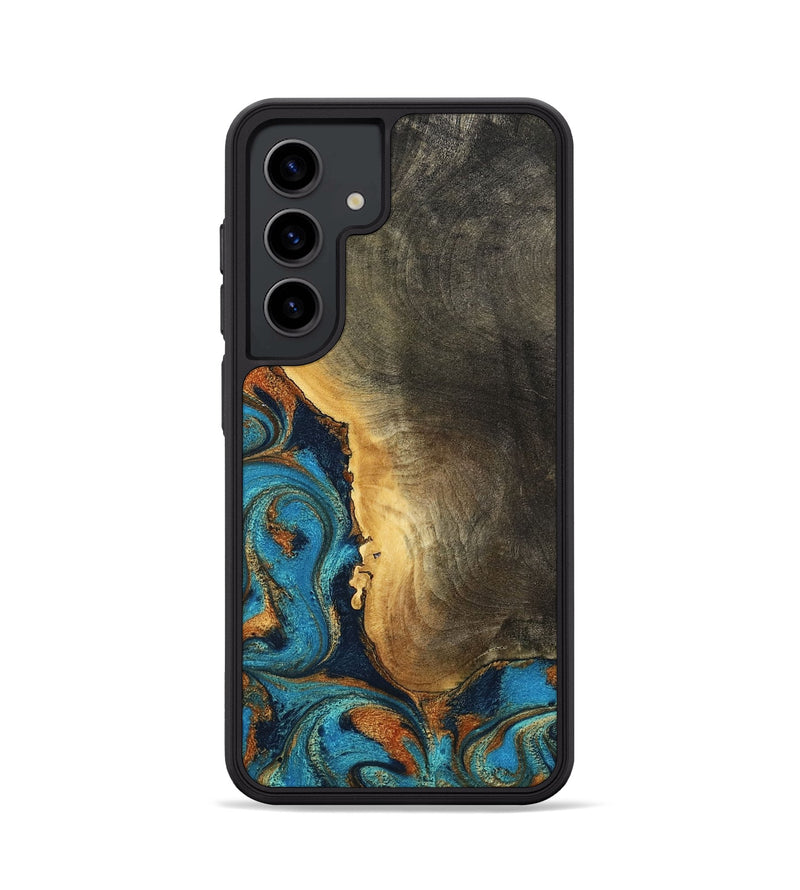 Galaxy S24 Wood Phone Case - Gust (Teal & Gold, 794121)