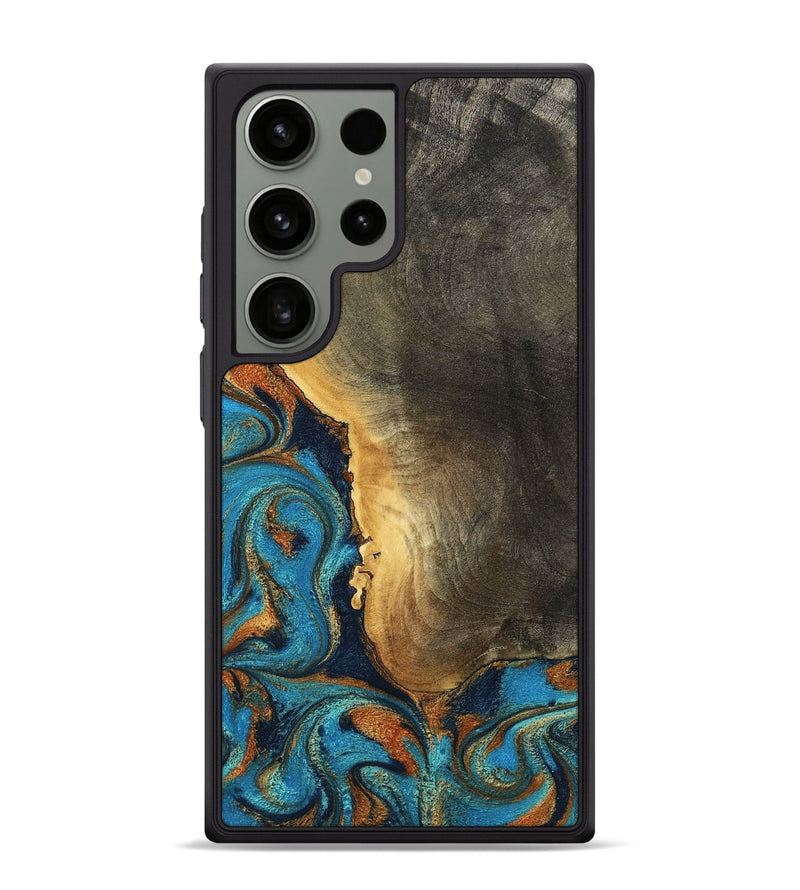 Galaxy S24 Ultra Wood Phone Case - Gust (Teal & Gold, 794121)
