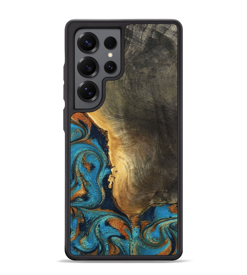 Galaxy S25 Ultra Wood Phone Case - Gust (Teal & Gold, 794121)