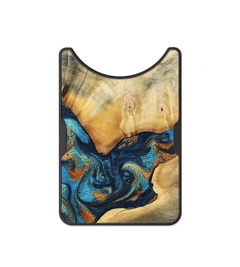Alloy Wood Wallet - Axton (Teal & Gold, 794122)
