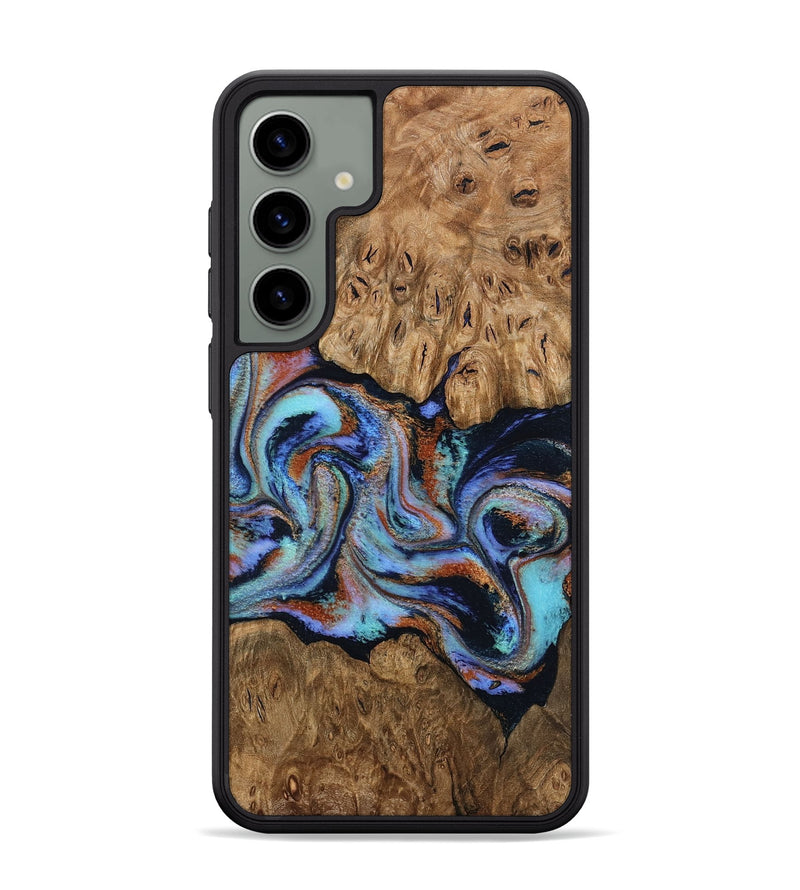 Galaxy S24 Plus Wood Phone Case - Daija (Teal & Gold, 794126)
