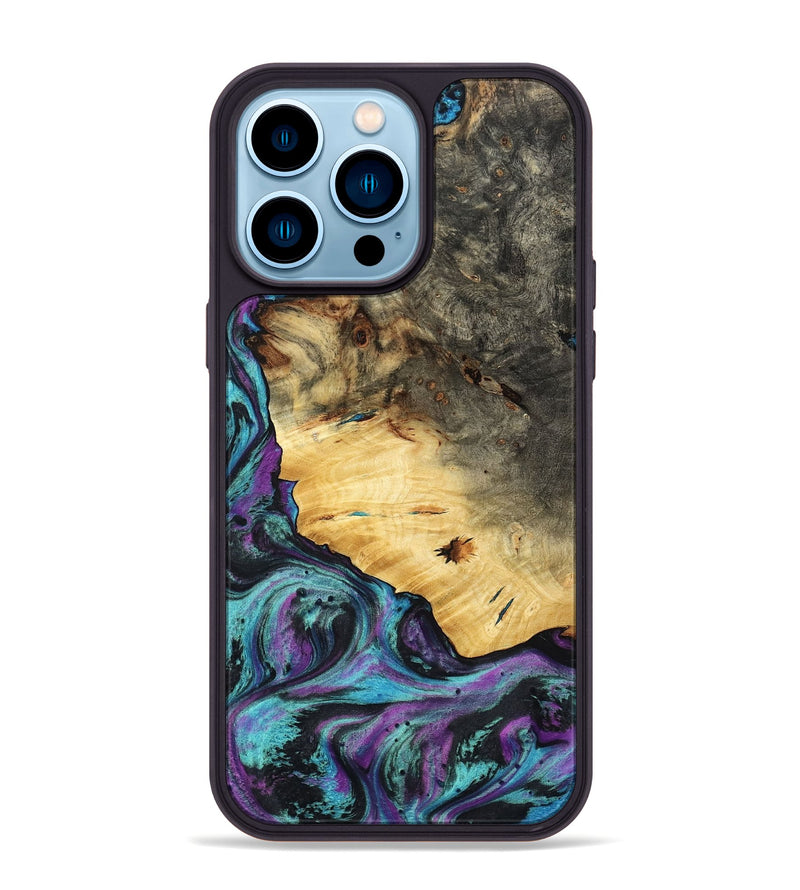 iPhone 14 Pro Max Wood Phone Case - Arch (Purple, 794129)
