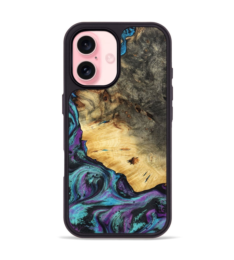 iPhone 16 Wood Phone Case - Arch (Purple, 794129)