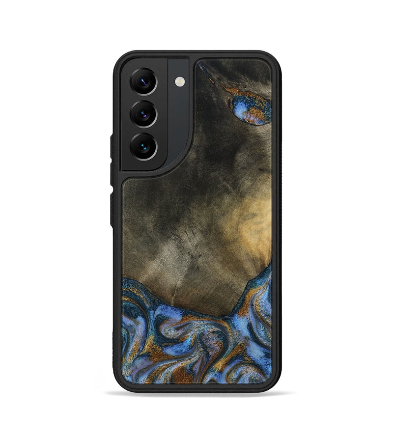 Galaxy S22 Wood Phone Case - Stephen (Teal & Gold, 794138)