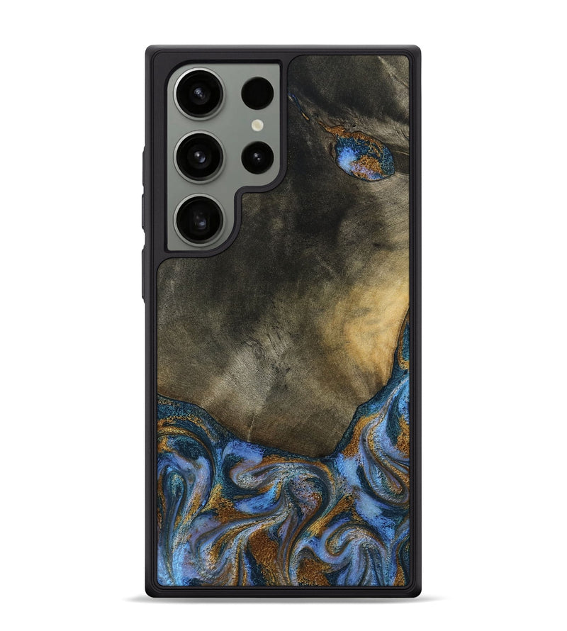 Galaxy S24 Ultra Wood Phone Case - Stephen (Teal & Gold, 794138)