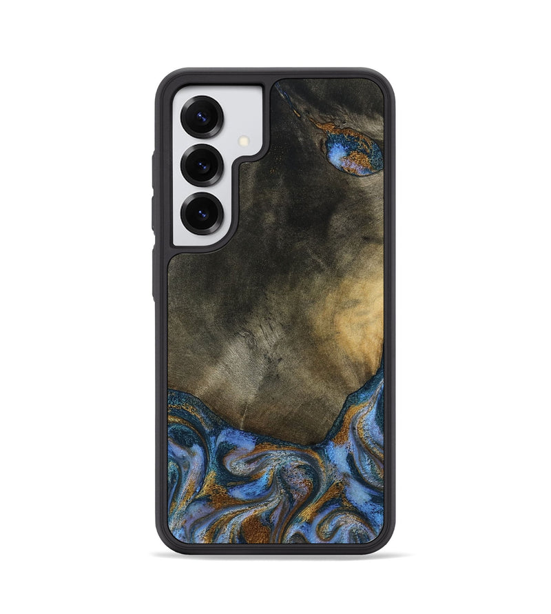 Galaxy S25 Wood Phone Case - Stephen (Teal & Gold, 794138)