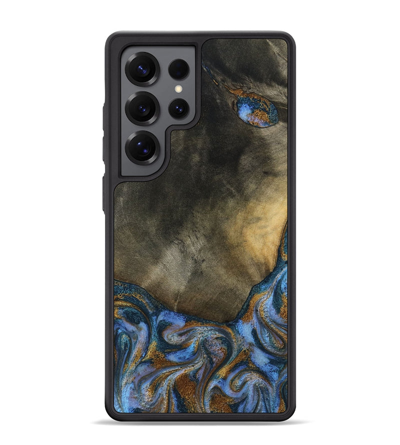 Galaxy S25 Ultra Wood Phone Case - Stephen (Teal & Gold, 794138)