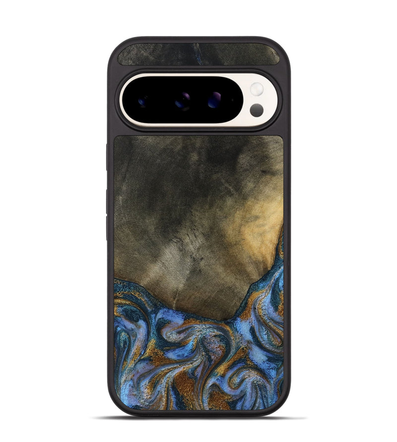 Pixel 9 Wood Phone Case - Stephen (Teal & Gold, 794138)