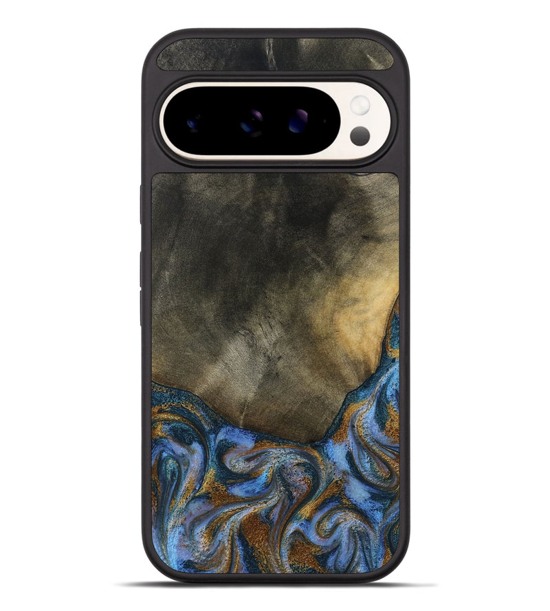 Pixel 9 Pro XL Wood Phone Case - Stephen (Teal & Gold, 794138)