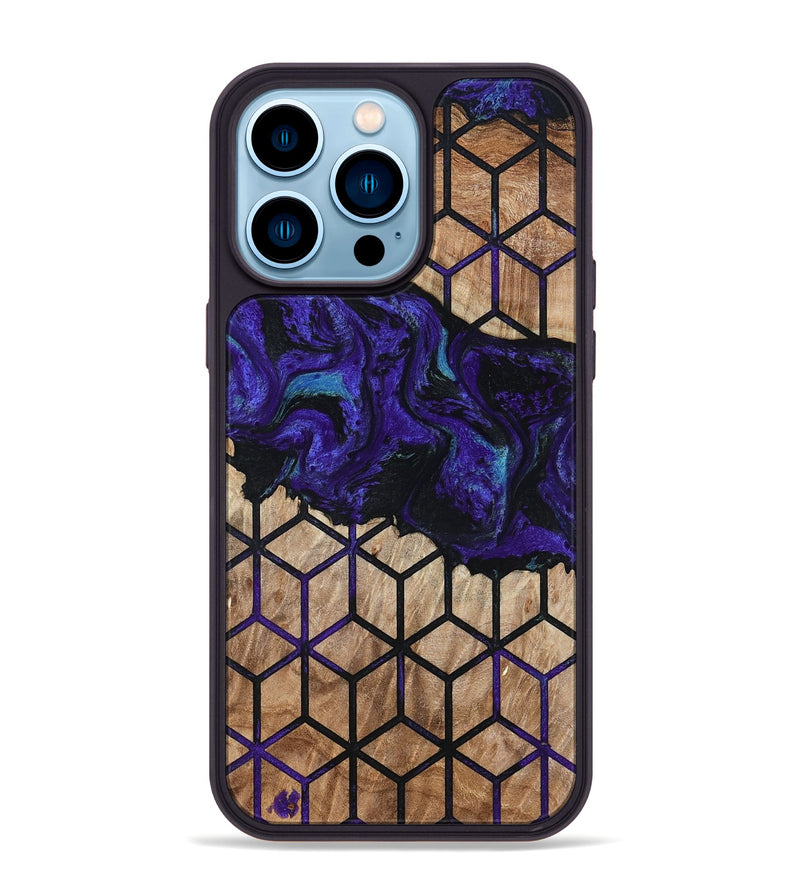 iPhone 14 Pro Max Wood Phone Case - Dequan (Pattern, 794146)
