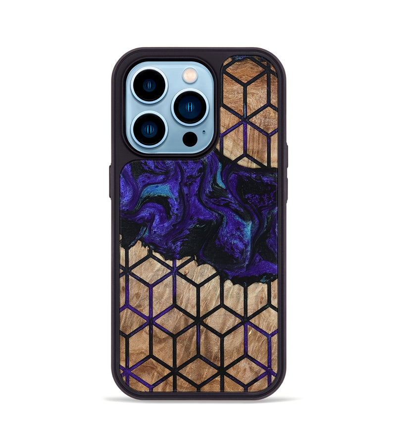 iPhone 14 Pro Wood Phone Case - Dequan (Pattern, 794146)