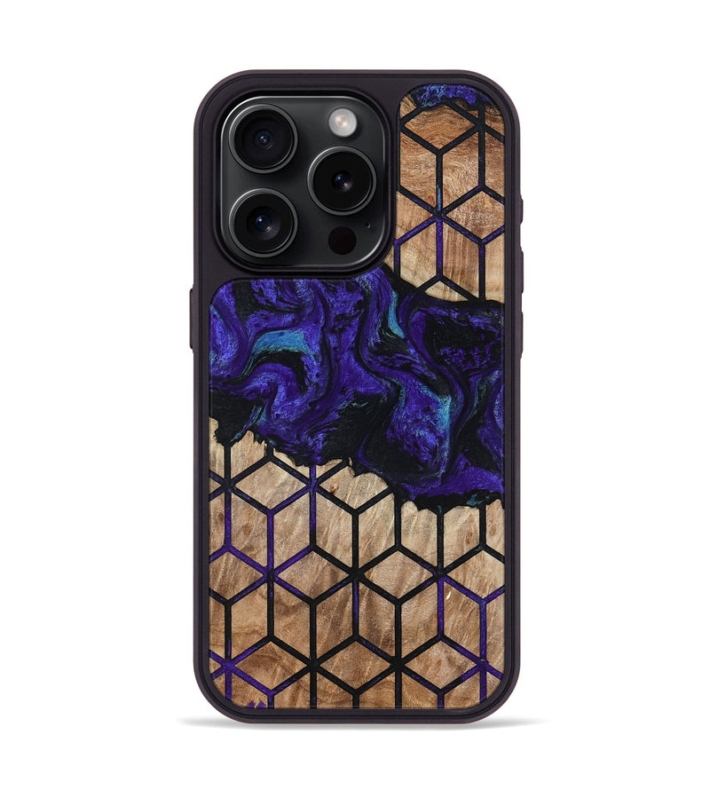 iPhone 15 Pro Wood Phone Case - Dequan (Pattern, 794146)