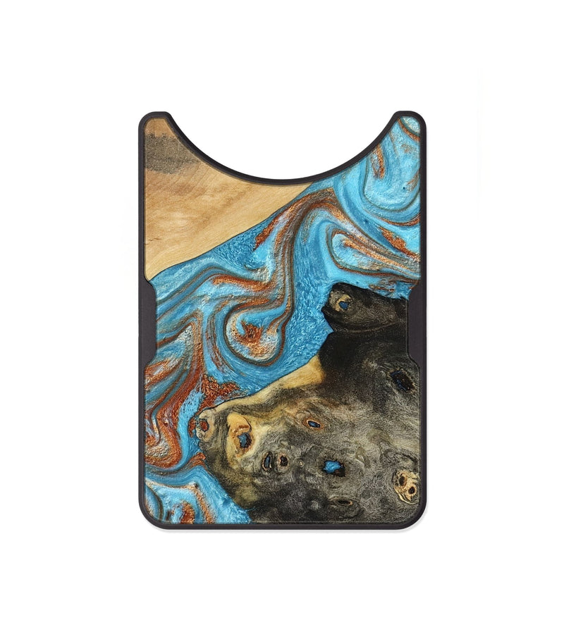 Alloy Wood Wallet - Cody (Teal & Gold, 794154)