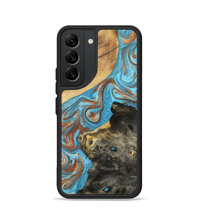 Galaxy S22 Wood Phone Case - Cody (Teal & Gold, 794154)