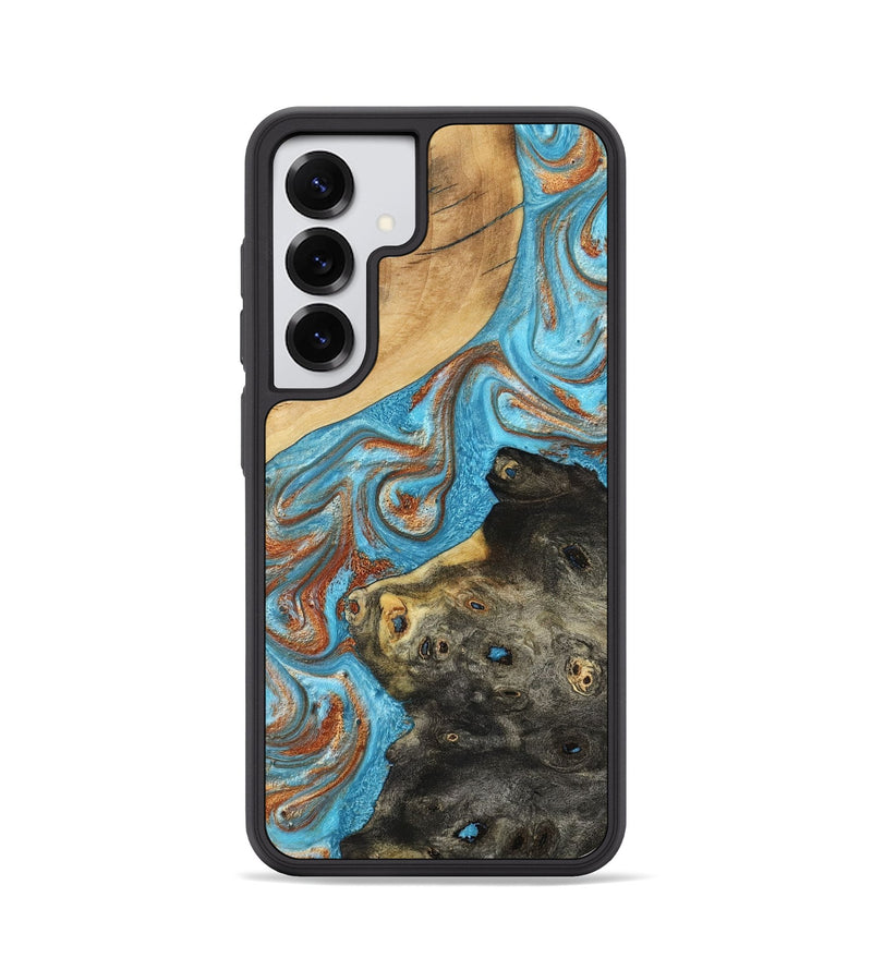 Galaxy S25 Wood Phone Case - Cody (Teal & Gold, 794154)