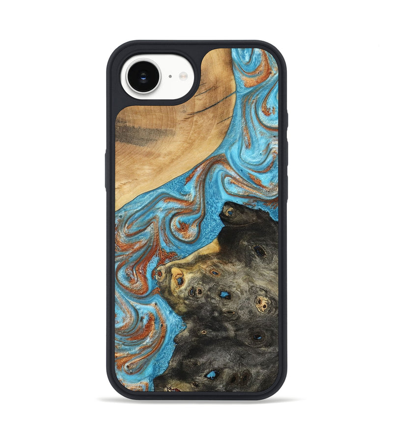 iPhone 16e Wood Phone Case - Cody (Teal & Gold, 794154)