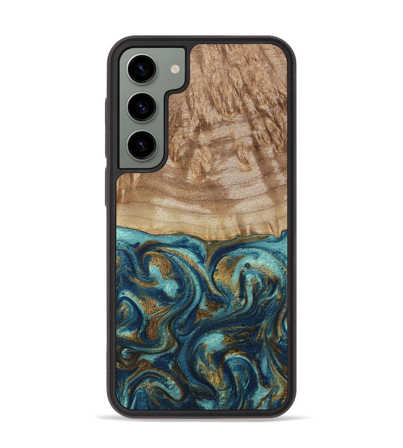 Galaxy S23 Plus Wood Phone Case - Zakary (Teal & Gold, 794161)