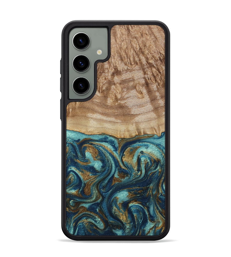 Galaxy S24 Plus Wood Phone Case - Zakary (Teal & Gold, 794161)